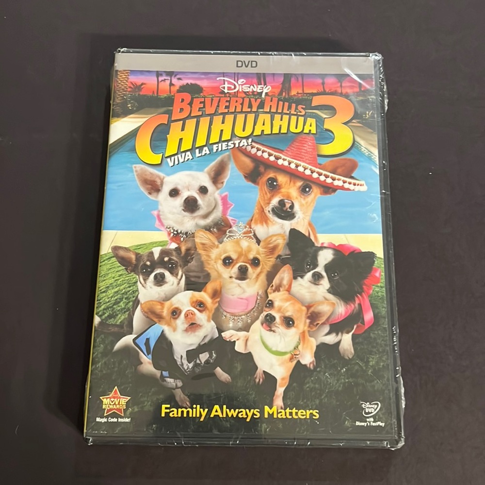 12 for $15 or 6 for $10. Beverly Hill’s Chihuahua dvd NWT